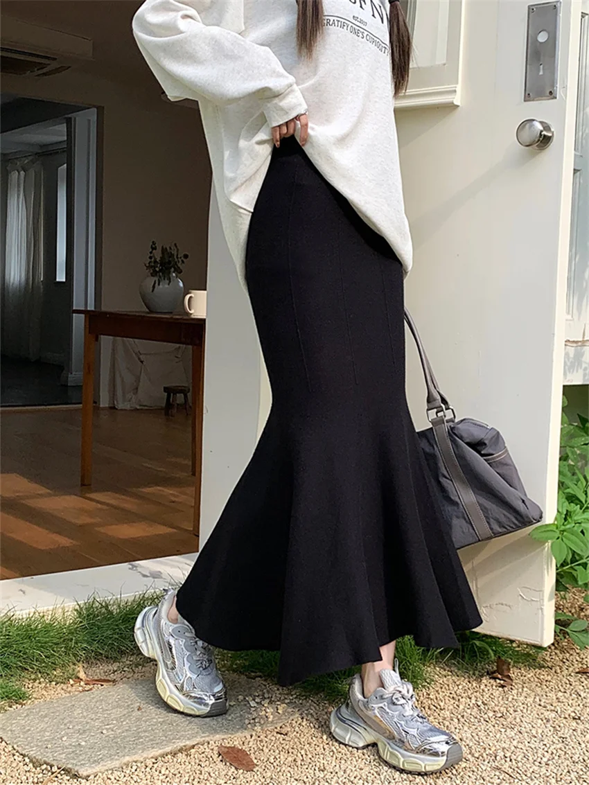 Женская трикотажная юбка-годе Alien Kitty элегантная облегающая юбка в винтажном