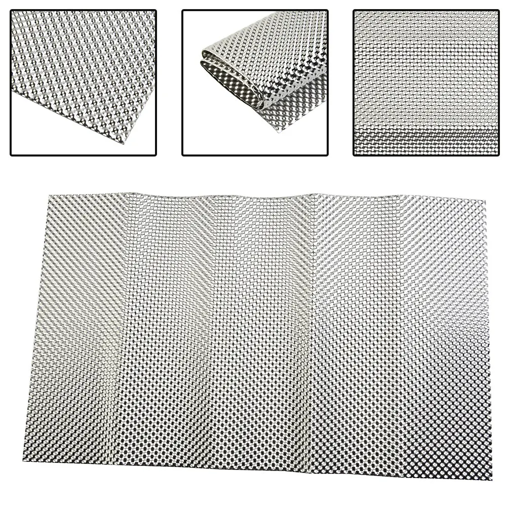 

Universal Turbo Manifold Exhaust Pipe Embossed Aluminum Heat Shield Heat Insulation Aluminum Plate 30cmx50cm