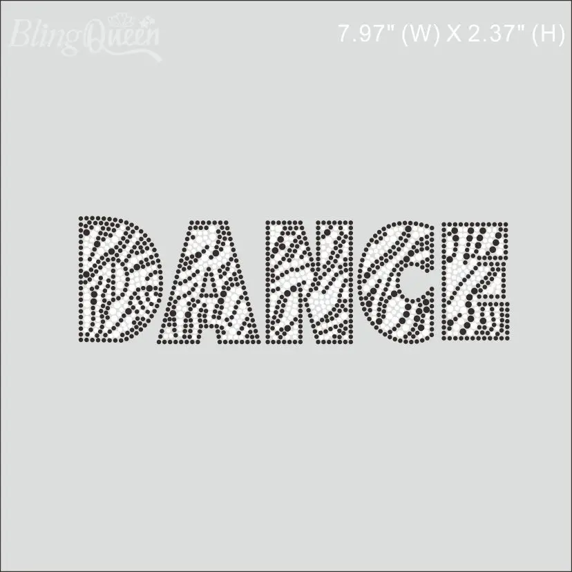 Фото BlingQueen-Zebra Dance Design Горный хрусталь, мотив горячей фиксации, 25 шт. №1