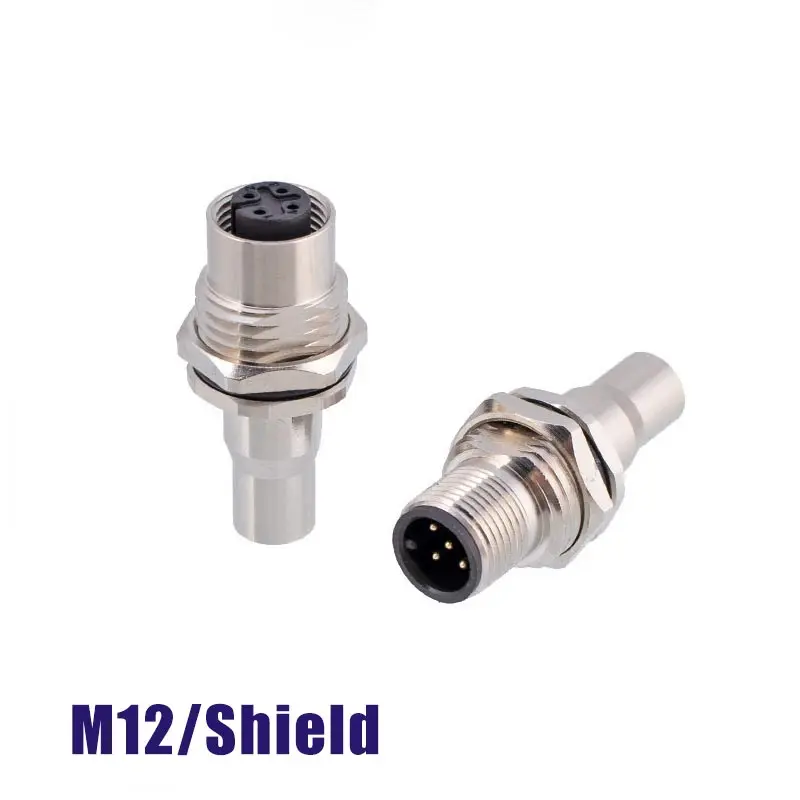 

1 шт. M12 мужской и женский разъем, водонепроницаемый металлический 3 4 5 6 8 12 17-контактный экранированный разъем, промышленный класс M12 кабельны...