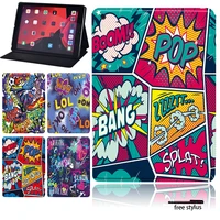 ipad case for pro 11 2018 2020 2021 ipad air 123 10 54 10 9 air 5 10 9 pro 10 5 9 7 folio stand cover with graffiti