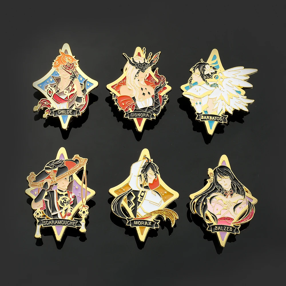 

Game Genshin Impact Enamel Pin Brooch Metal Badges for Clothing Jewelry Anime Pins for Backpacks Accessories Gift for Friends