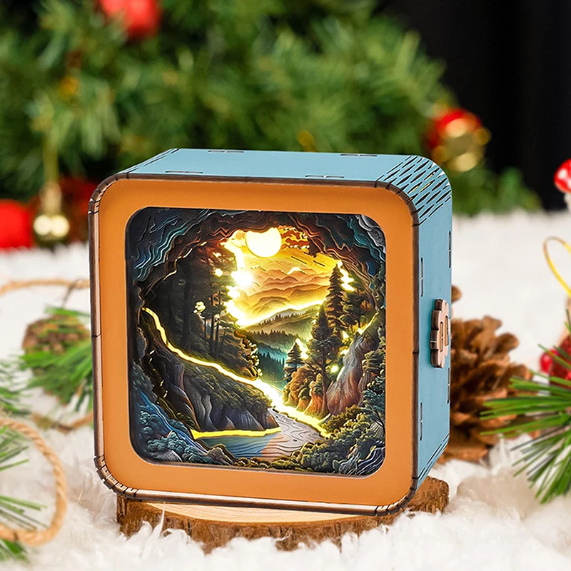 3D деревянная головоломка ночник лесная секретная сделай сам для взрослых ухода