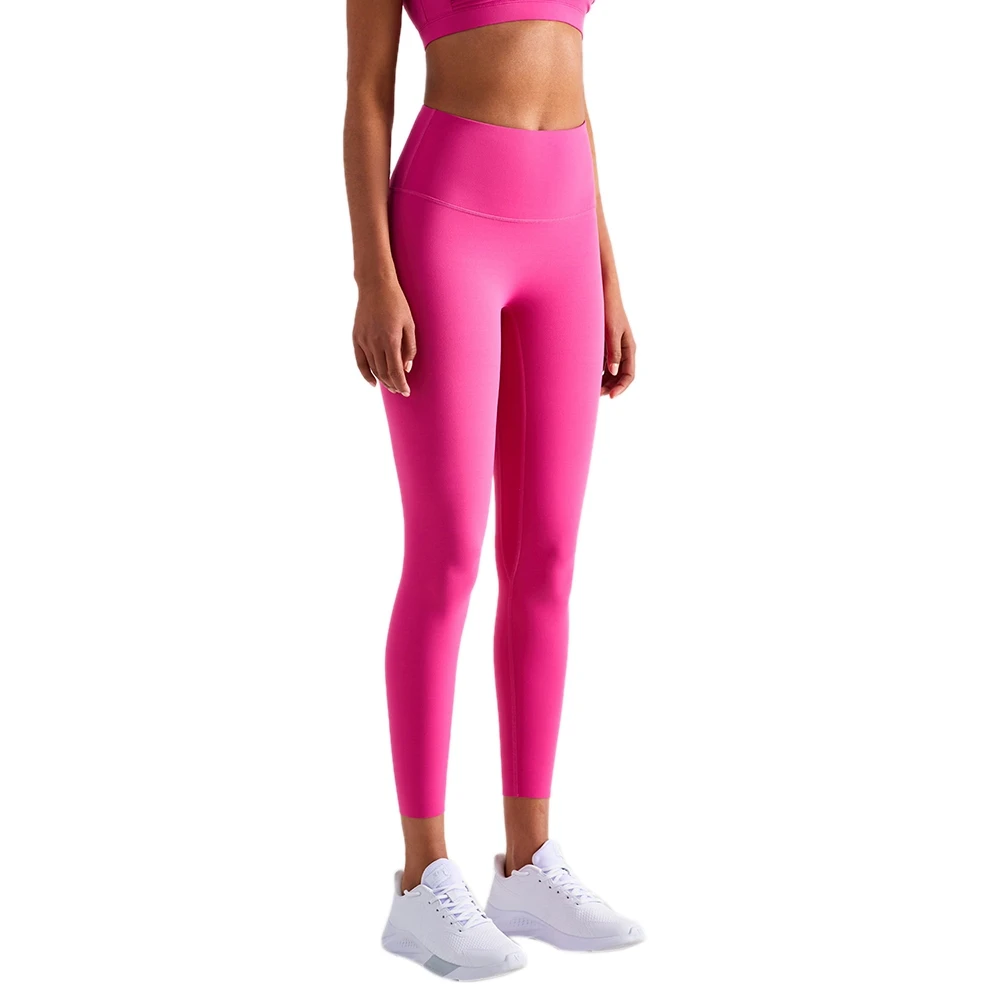 

Штаны для йоги с высокой талией, антиобжимные, медовые, персиковые, подтягивающие бедра штаны для фитнеса, женские розовые, личи L