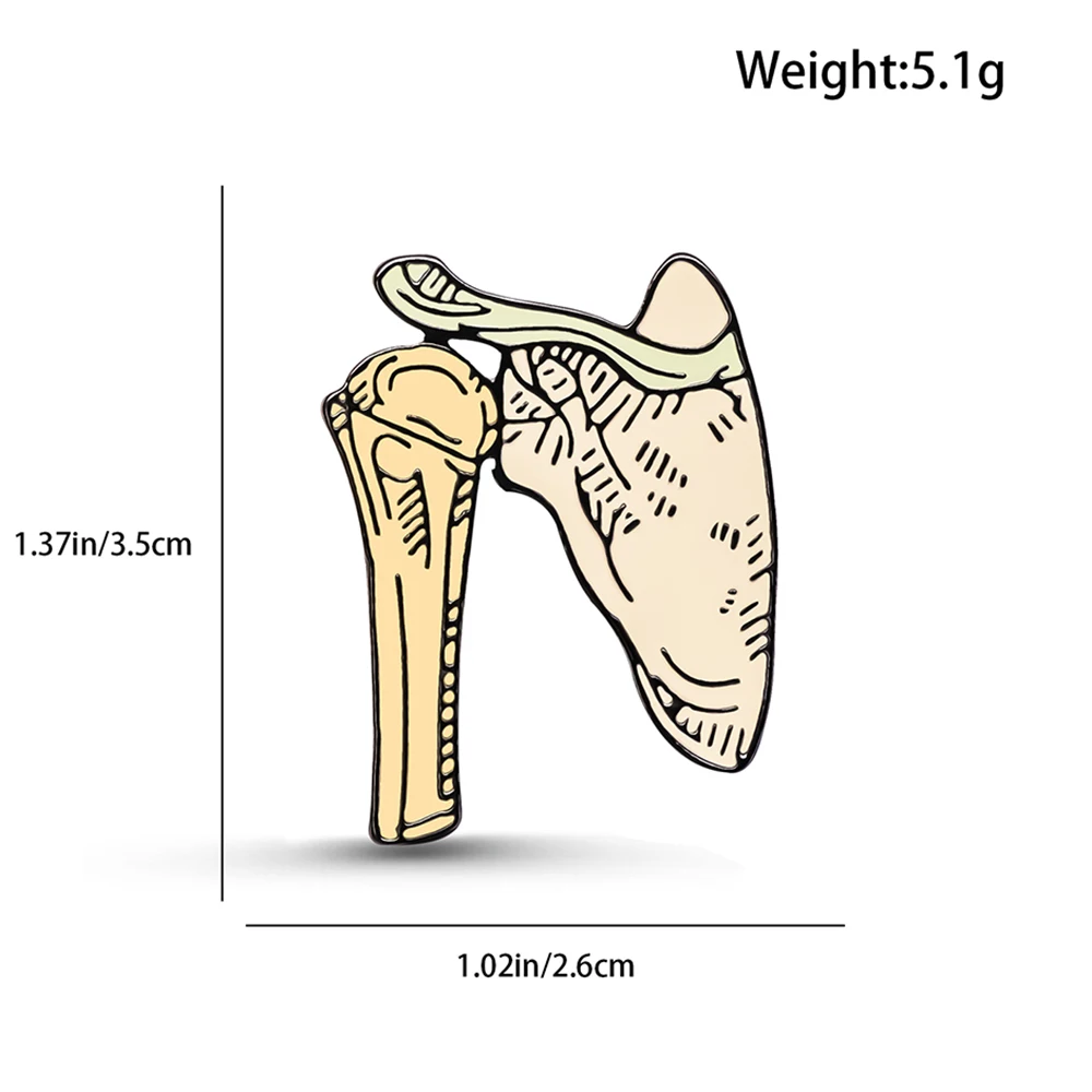 Hanreshe ортопедическая лопатка эмалированная брошь медицинский костяной значок