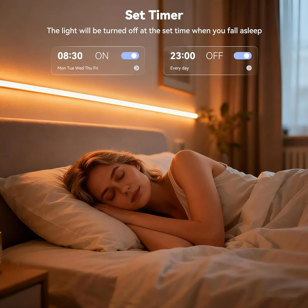 Фото Светодиодная лента COB CCT Zigbee 3.0, 5 м/10 м, без видимых точек, 24 В, диммируемая, гибкая, для потолочного освещения, совместима с Alexa, Google Assistant, SmartThings №3