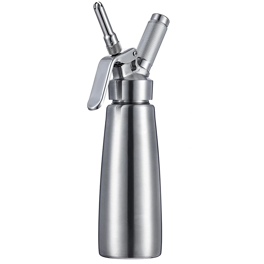 

Whipped Cream Dispenser Stainless Steel - Professional Whipped Cream Maker Gourmet Cream Whipper - Large 500 &amp 1000ml/2 Pint