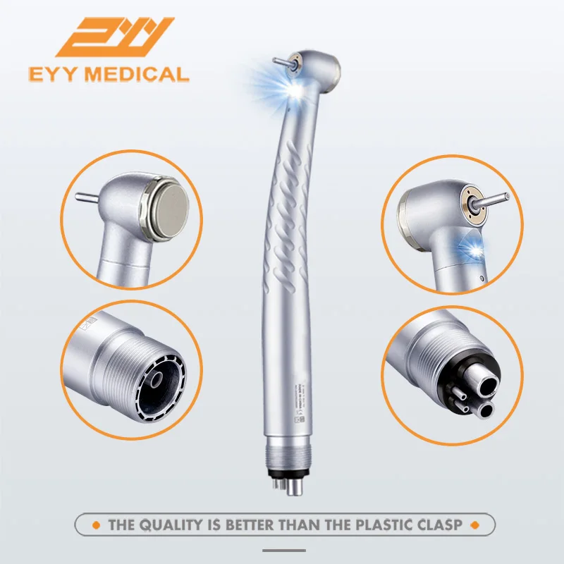 

EYY Dental LED High Speed Handpiece 2/4Hole Standard/BIG Head Air Turbine E-Generator Ceramic Bearing Dentist Triple Water Spray