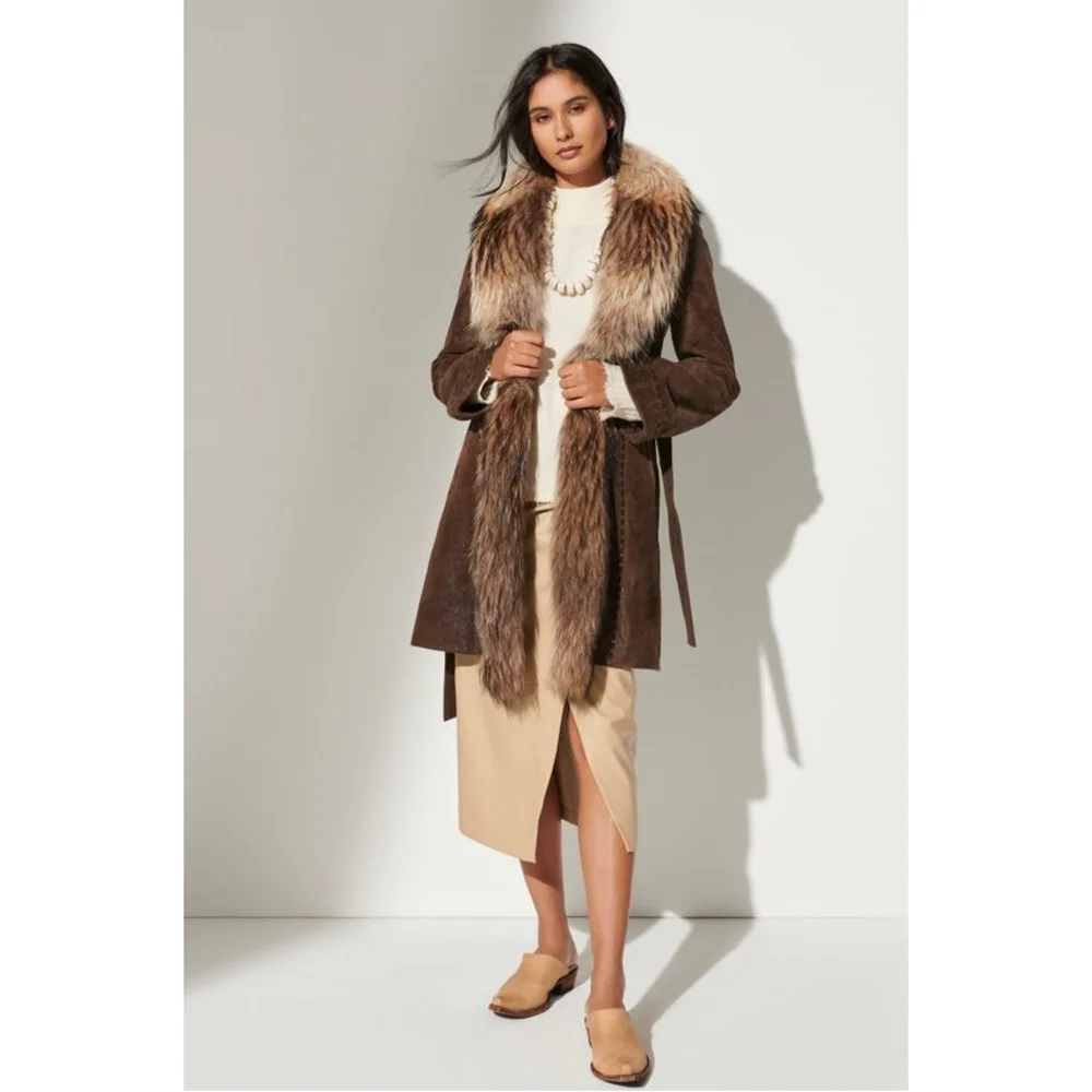 Women's Top Long Leather Coat 2022 Autumn And Winter Solid Color Mid-length Fur Coat Women