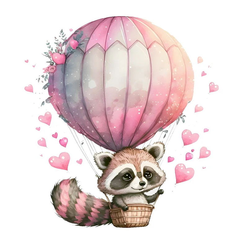 

ПВХ наклейка на стену Pink Raccoon