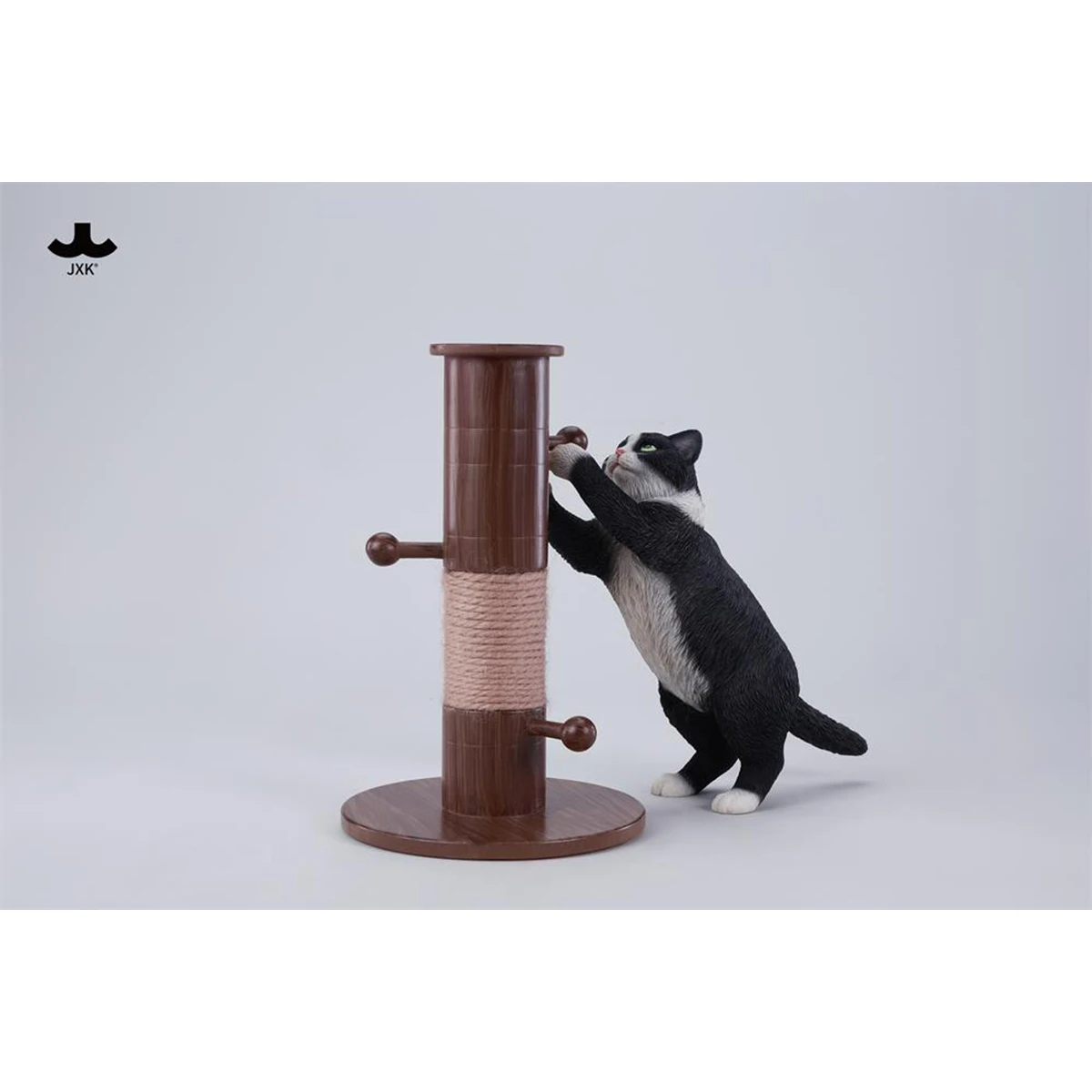 Фото HIPLAY JXK Фигурка кошки из смолы: Кот из туманного леса, Кунг-фу кошка, Многоцветная абиционская кошка, Слак-офф кошка. Высокодетализированная, реалистичная. №3