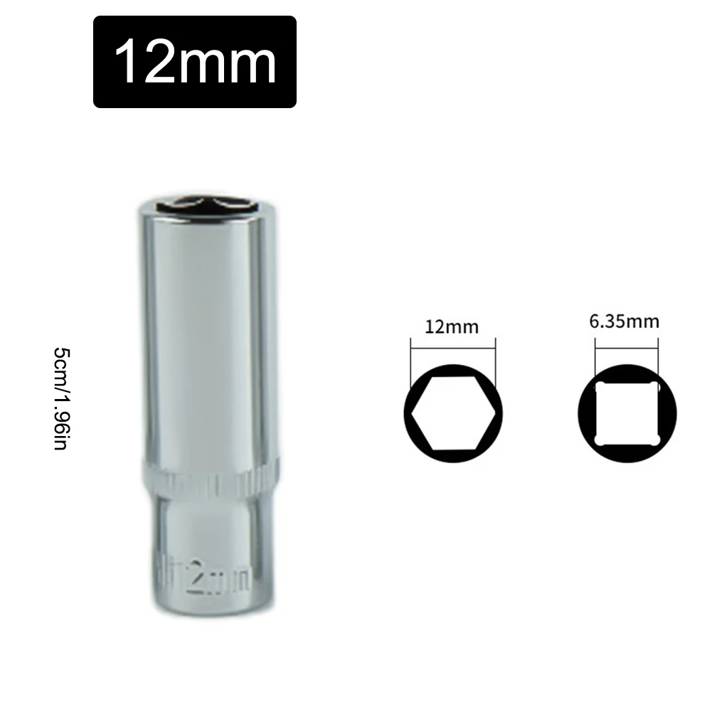 

11pcs 1/4 Hex Socket Impact Socket Set Sockets High Grade Chrome Vanadium Steel Socket Universal Socket Set Repair Tool
