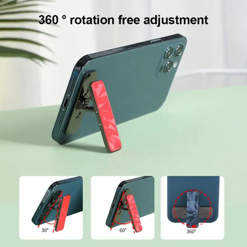 

Mini Metal Holder Universal Phone Stand 360 Rotate Kickstand Adjustable Folding Desk Phone Holder for iPhone Samsung Ipad