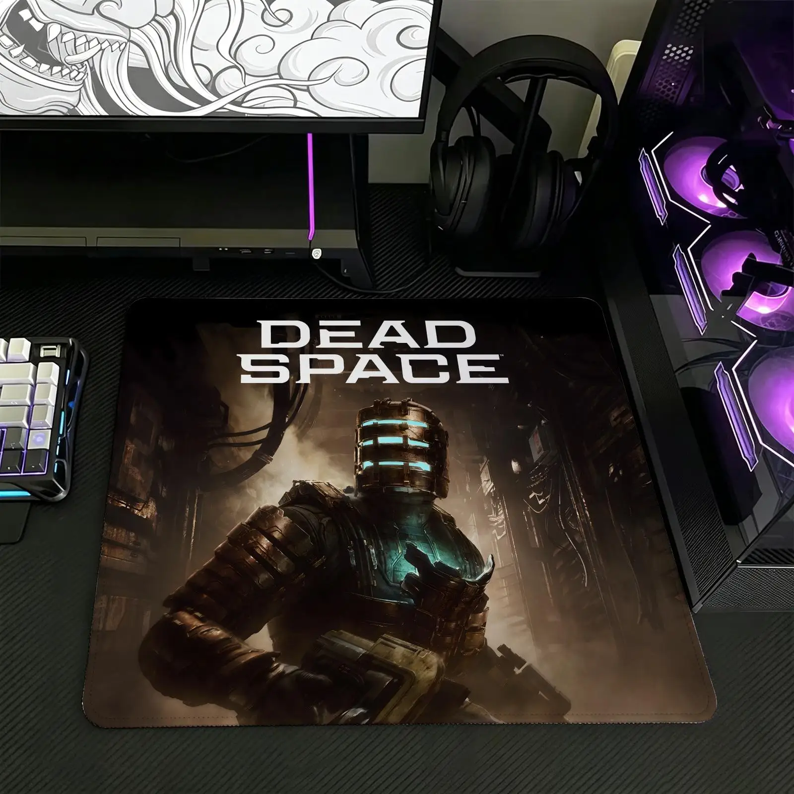 Фото Коврик для мыши: стандартный игровой коврик, офисный коврик для мыши, коврик для ноутбука, с прошитыми краями, размеры S/M/L, популярная игра Dead Space №1