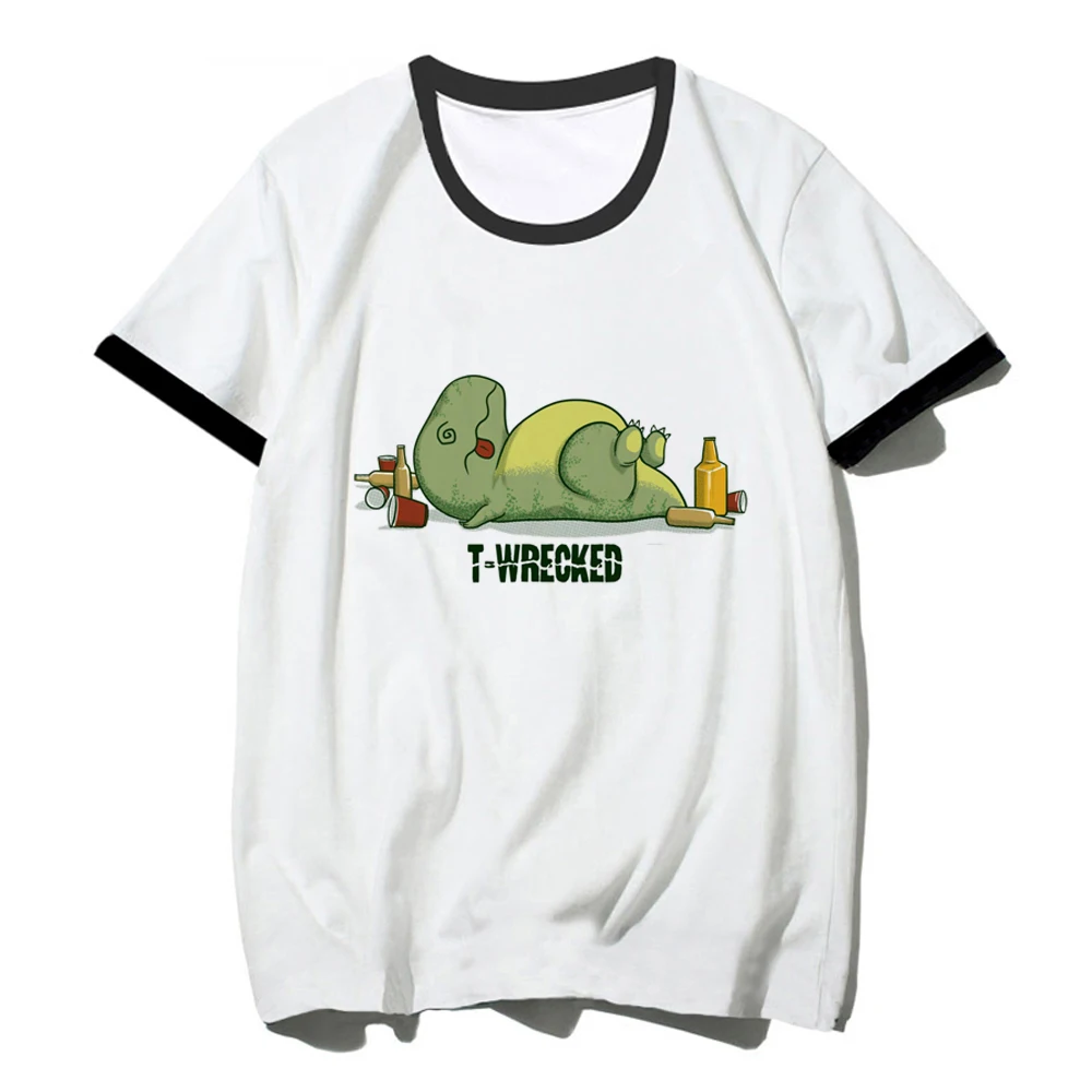 

Женская летняя футболка в японском стиле с динозавром