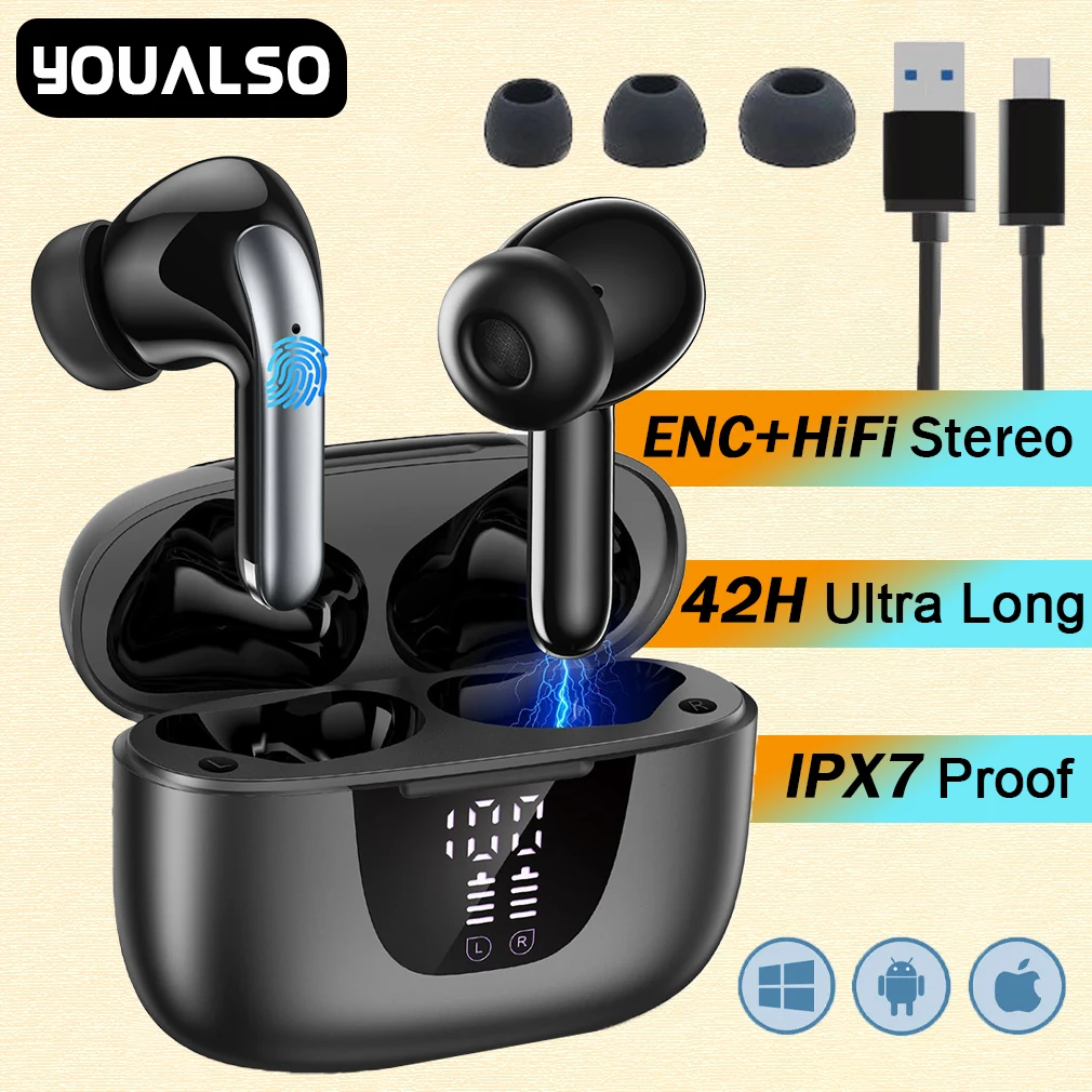 

Наушники-вкладыши Беспроводные с шумоподавлением и микрофоном