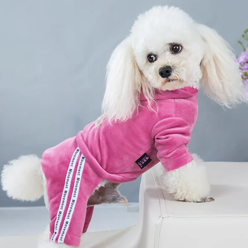 

Four-legged Fashion letter Pet Dog Clothes for Dogs Coat Hoodie Sweatshirt Four seasons One-piece Jumpsuit Pet Dog Clothing