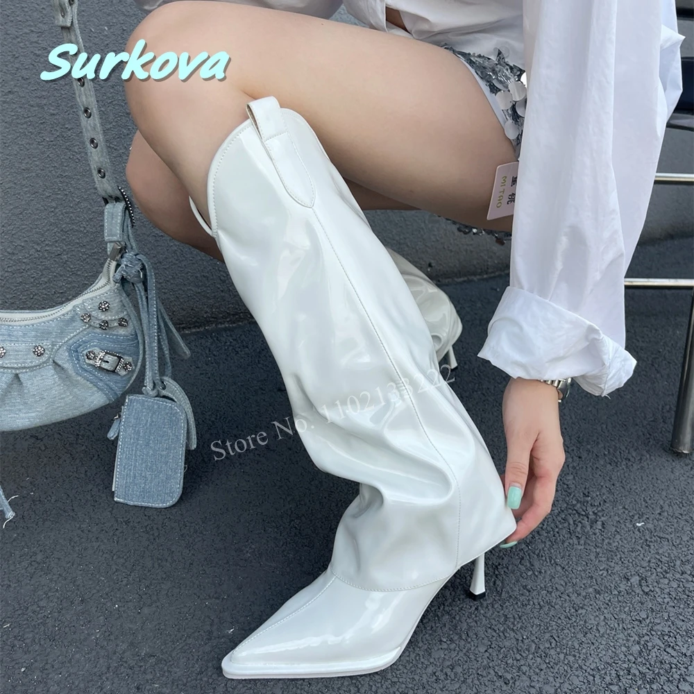 Новинка синие женские сапоги до колена бесплатная доставка однотонные