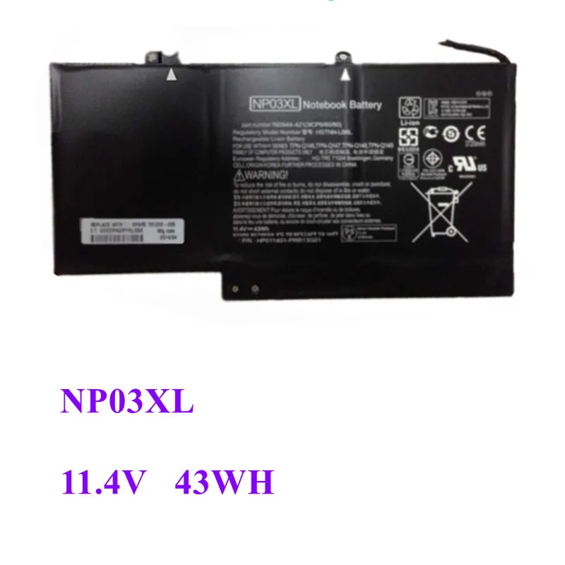 Новый аккумулятор для ноутбука NP03XL 11 4 в 43WH HP Pavilion X360 13-A010DX