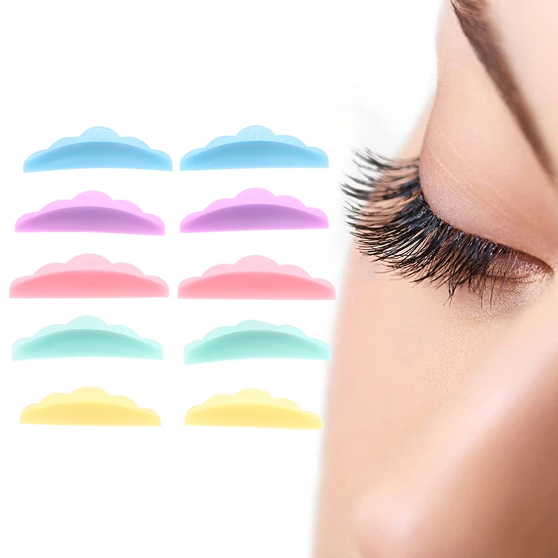 

5 Pair/pack Silicone Eyelash Perm Pad Recycling Lashes Rods Shield Lifting Eyelash Curler Makeup Accessories