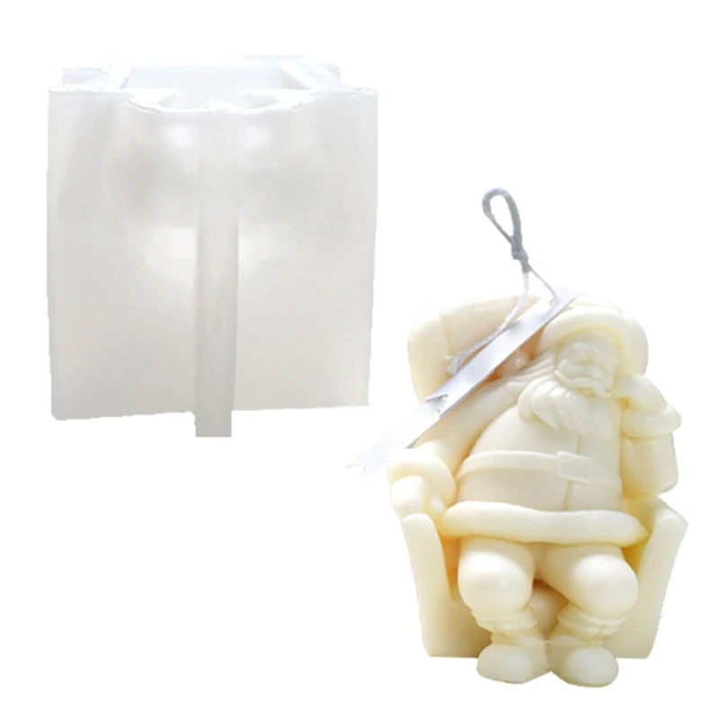 

K1MF Christmas Silicone Mold Non-stick Easy to Mold for Making Plaster