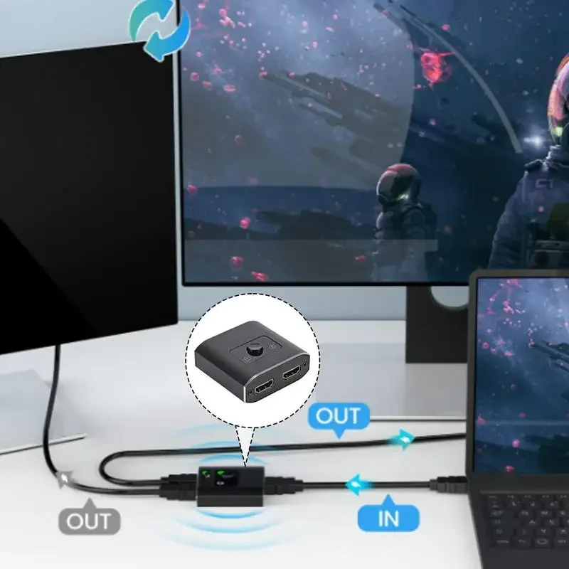 60 Гц usb-хаб мини-разветвитель порта дисплея двунаправленный адаптер питания