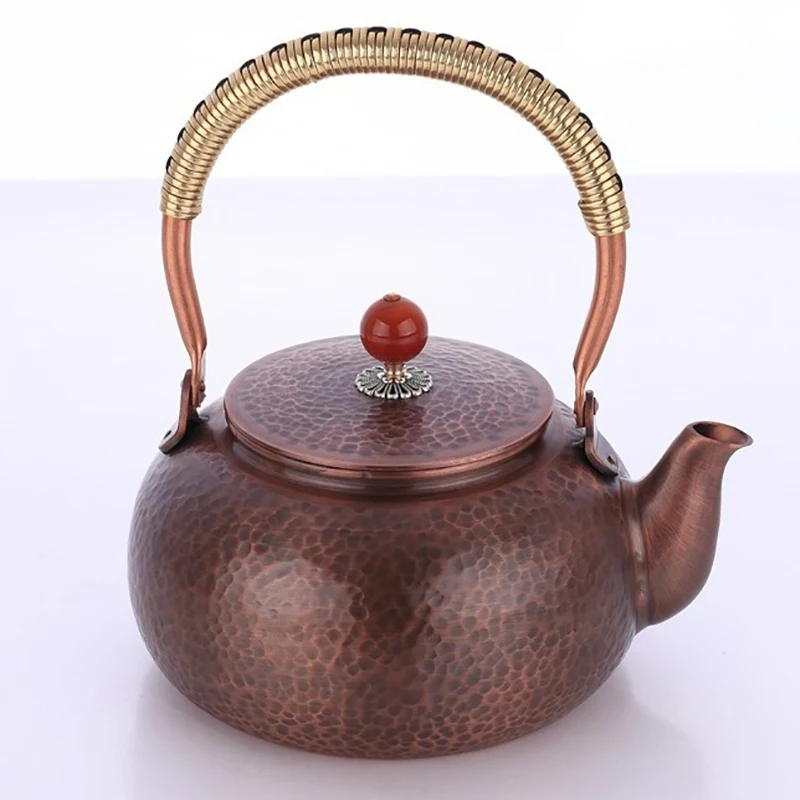 

Chinese Purple Copper Kettle, Handmade Large Hot Water Kettle, Vintage Kongfu Burn Kettle, Kongfu Tea Infuser, Yixing Tea Pot