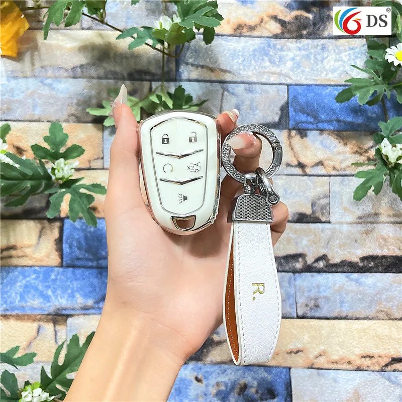 

Fashion Soft TPU Car Remote Key Cases Cover Holder Shell For Cadillac ATS XTS XT5 XT4 CT6 CT5 XT6 Keychain Interior Accessories