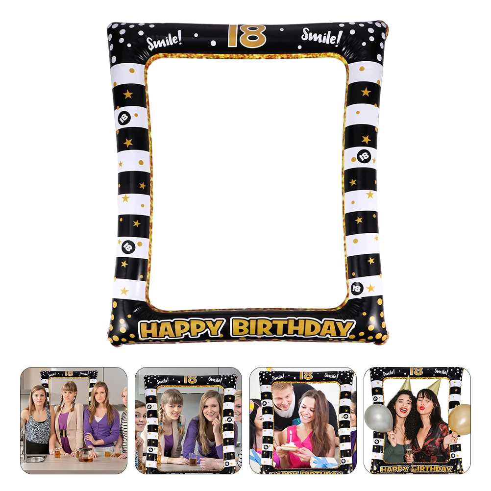 1pc Black and Gold Photo Booth Frame 18th Birthday Photo Booth Prop