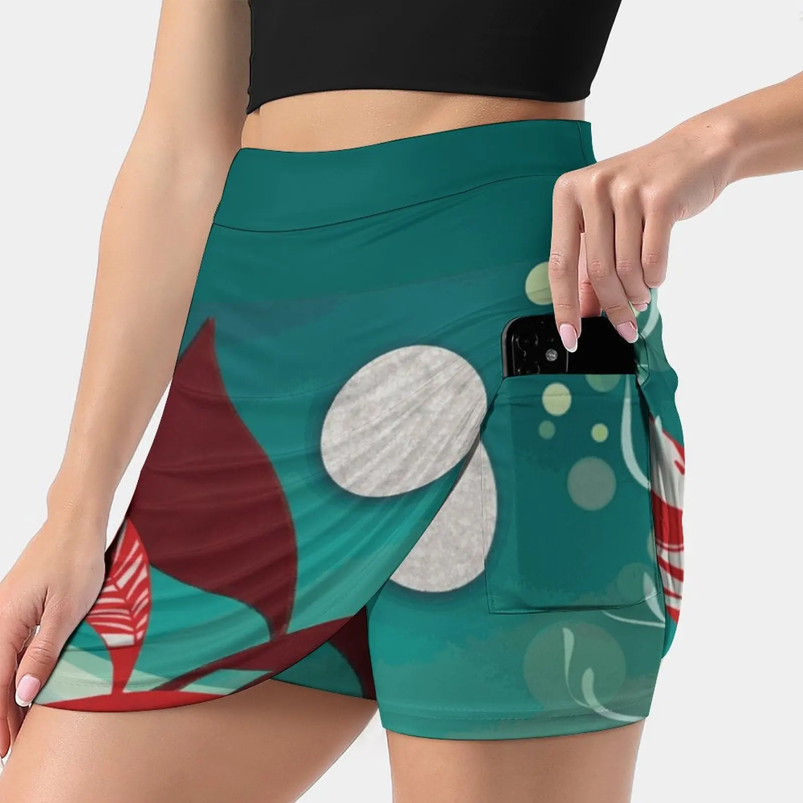 

Женская легкая юбка-брюки Moondance, корейская модная летняя юбка с лисьими лисами, деревьями, естественной луной, полной луной