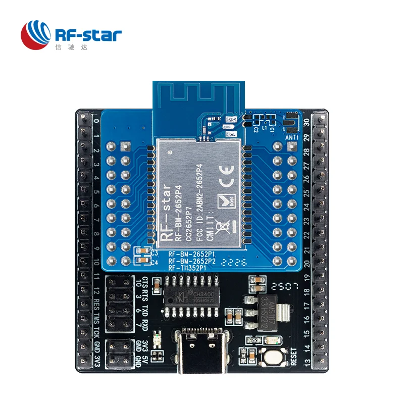 Макетная плата TI CC2652P, плата для тестирования модуля Zigbee