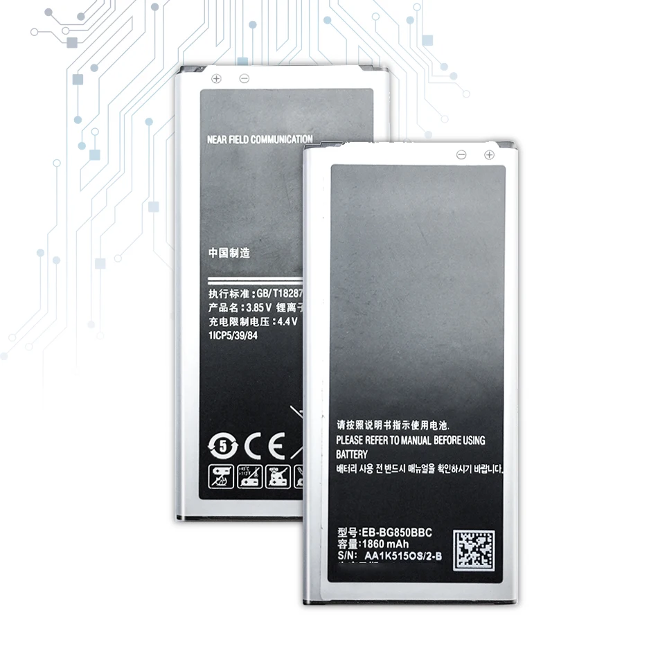 

3.85V 2500mAh EB-BG850BBC Replacement Phone Battery For Samsung Galaxy Alpha G850F G850 G8508 G850M G8509V G8508S Bateria