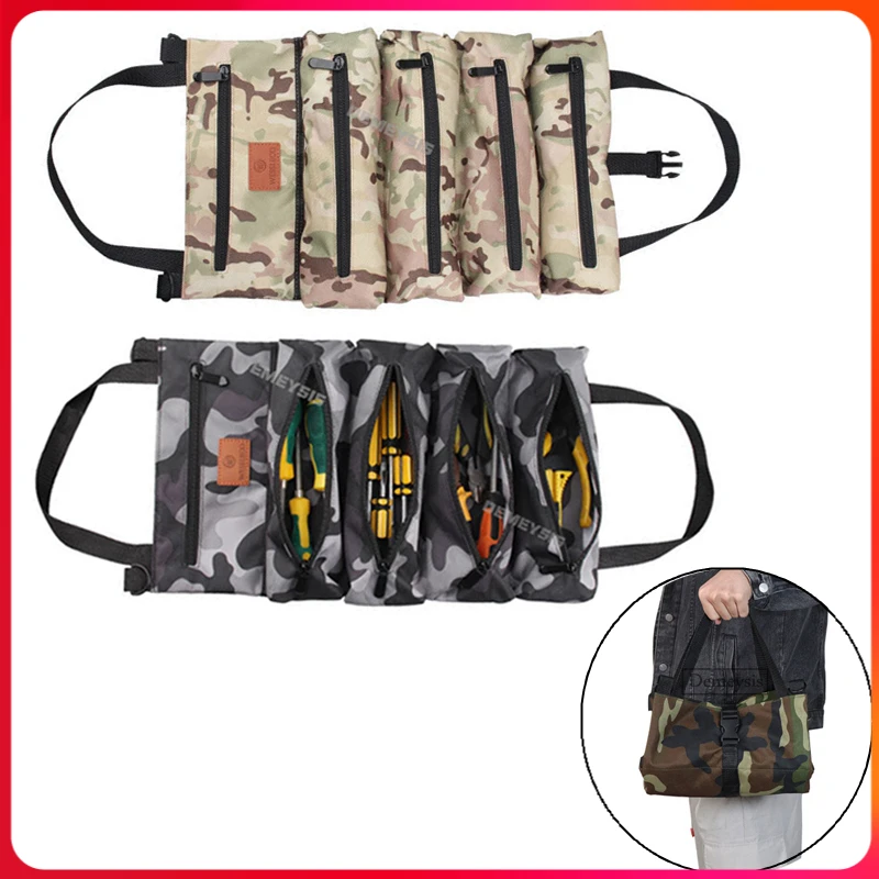

Tool Roll Bag for Home, Camping, Car Storage Hanging Bags Organizer Bag Wrench Screwdriver Carrier Pouches Tote Multi-Purpose