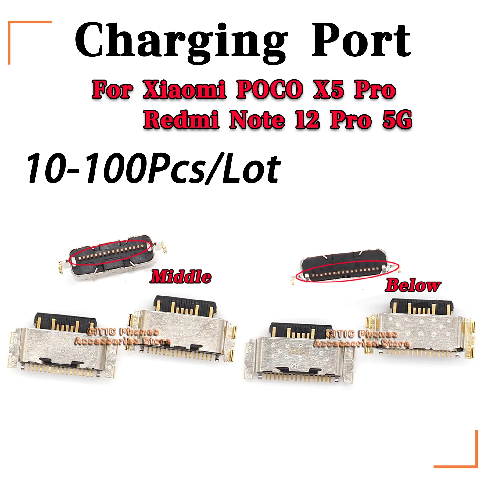 10-100 шт. разъем для зарядки Micro USB док-станции быстрое зарядное устройство Type-C Xiaomi
