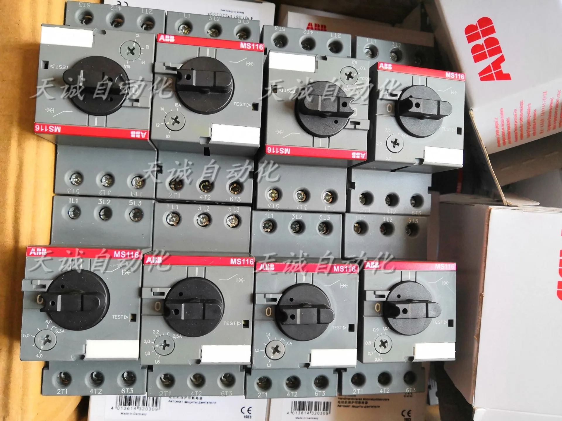 Оригинальная защита двигателя ABB, защитная лампа для двигателя 6,3-10-1,6-20-2,5