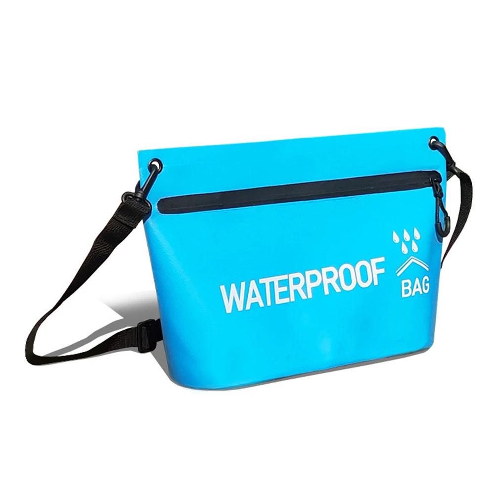 Pouch Storage Bag Waterproof 26*11*20cm 500D PVC+Mesh 55-95cm Adjustable Package Wash Single Room Travel Carry