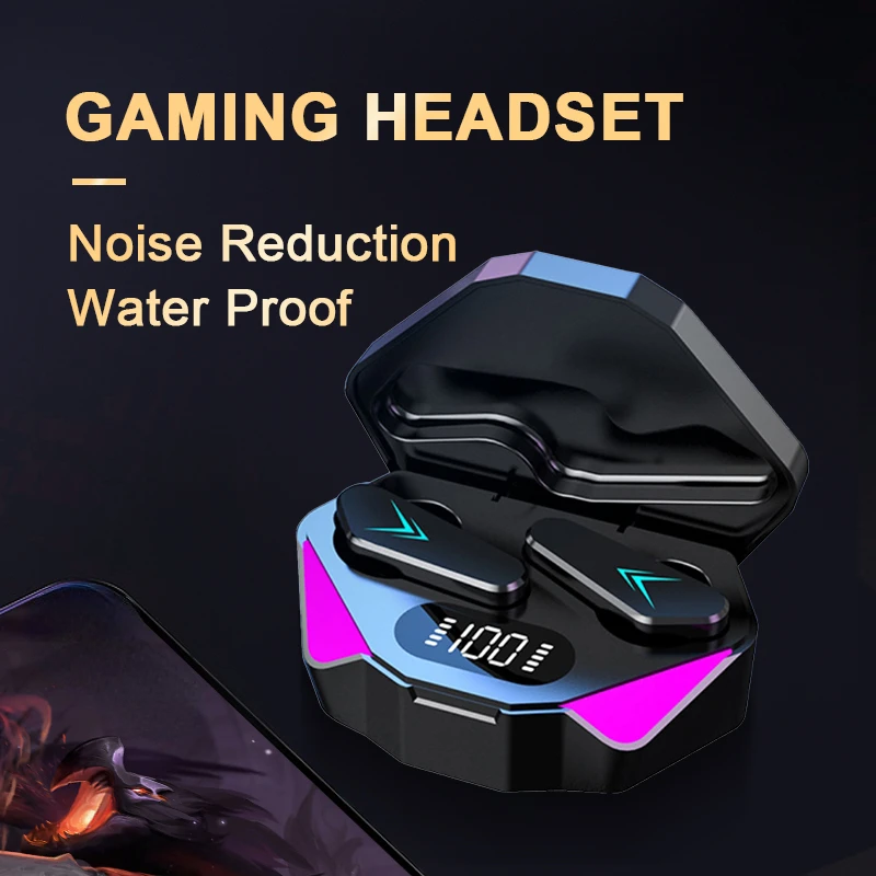 

TWS Gaming Earphone Bluetooth 5.0 Low Latency Professional Gamer Bluetooth Headphone With Mic 9D Stereo HiFi Headset Hot