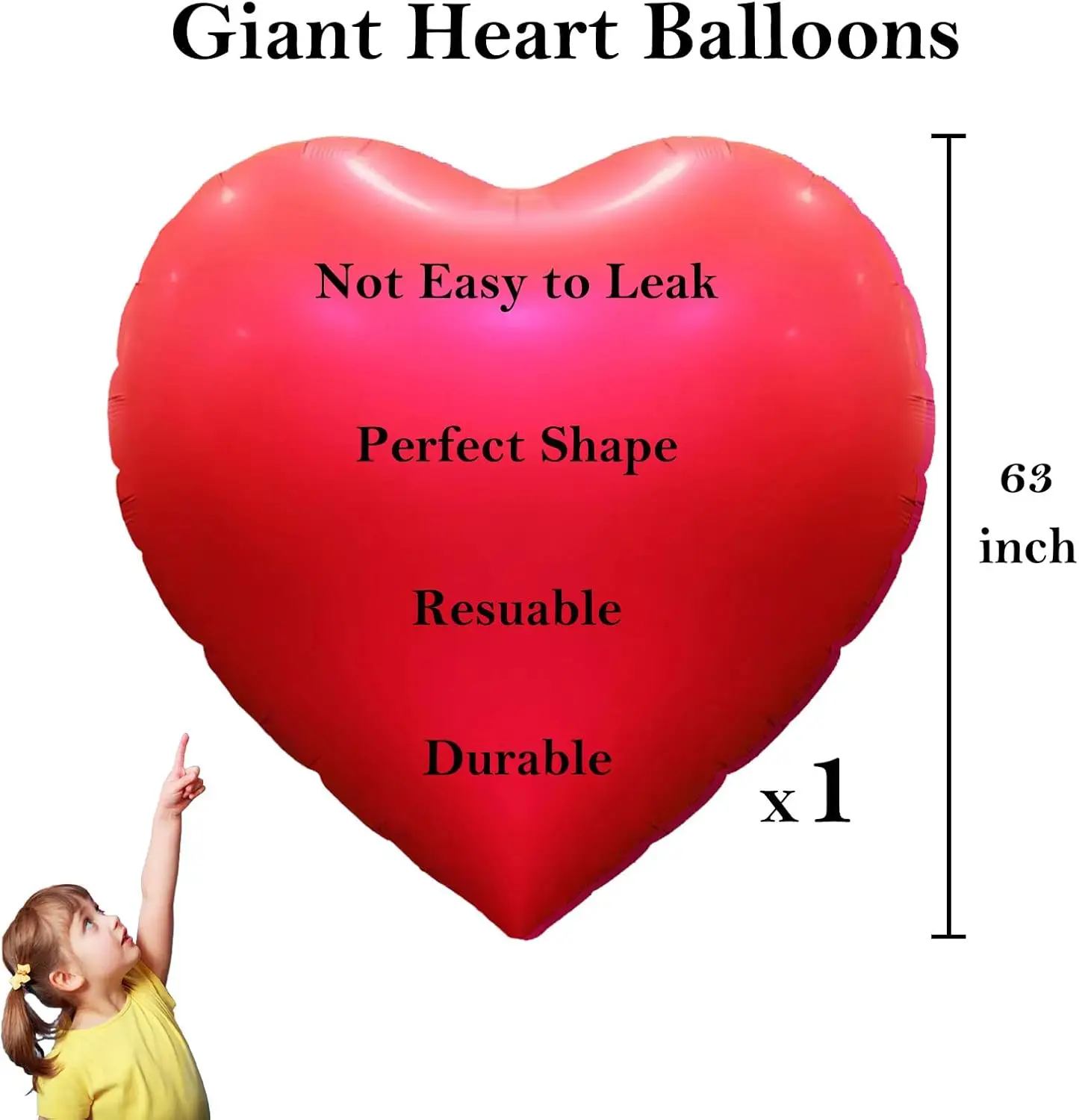 

Гигантский красный фольгированный шар в форме сердца