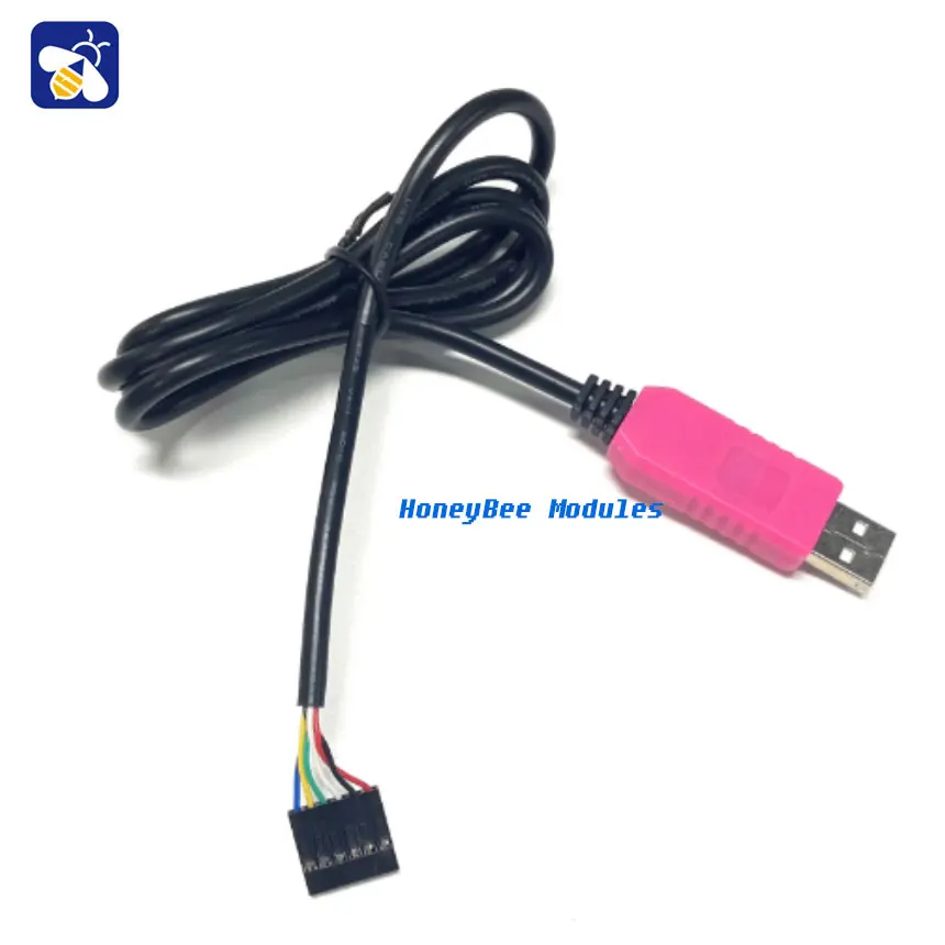 

Pink 6Pin PL2303HXD USB to TTL/RS232 Support WIN/7/8 Electronic