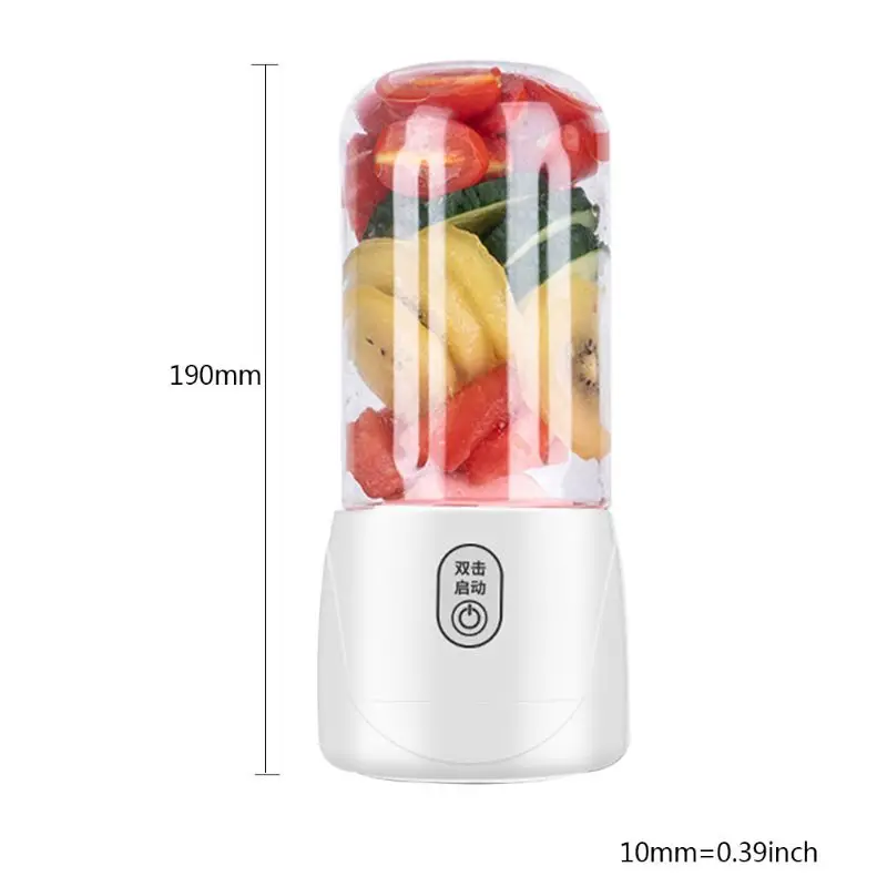 

Protable Mini Juicer Cup Personal Travel Blender USB Rechargeable 300ml Fruit Mixing Machine Juice Making Drop Shipping