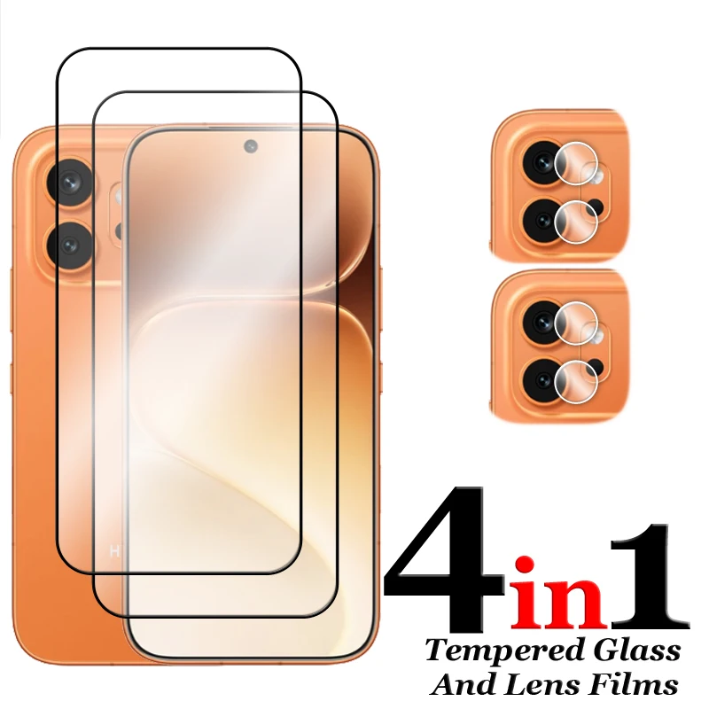 Фото Защитное стекло 6-в-1 для Honor 600 / Honor 600 Pro, закаленное, 2.5D, с полным покрытием и клеевым слоем, пленка для объектива Honor 600 №2