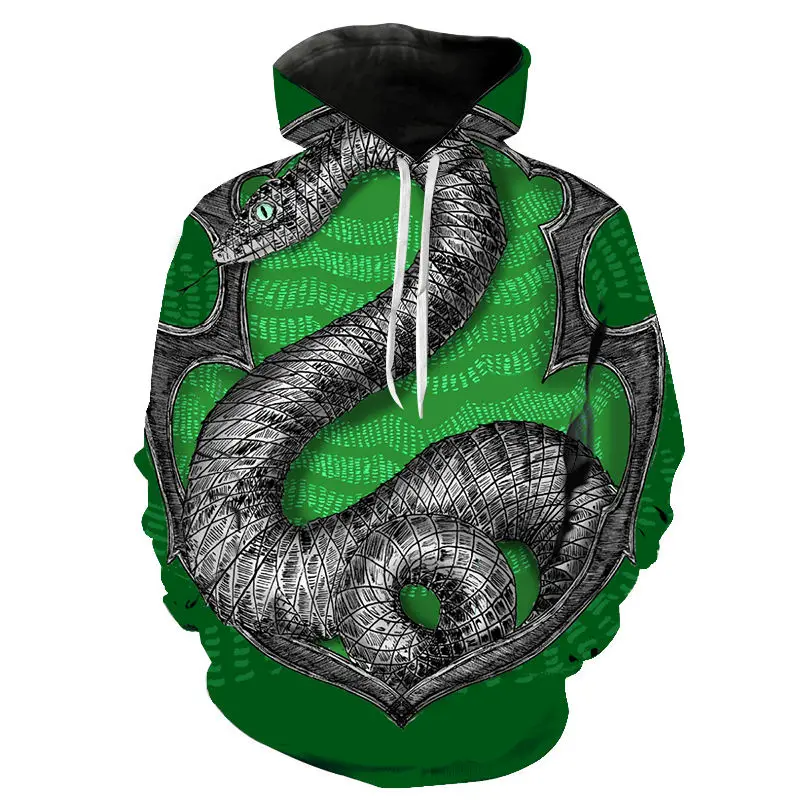 

Новинка 2023, модные толстовки Slytherin для мужчин и женщин, Детские свитшоты, пуловер с 3D принтом, уличная одежда, повседневные топы для мальчико...