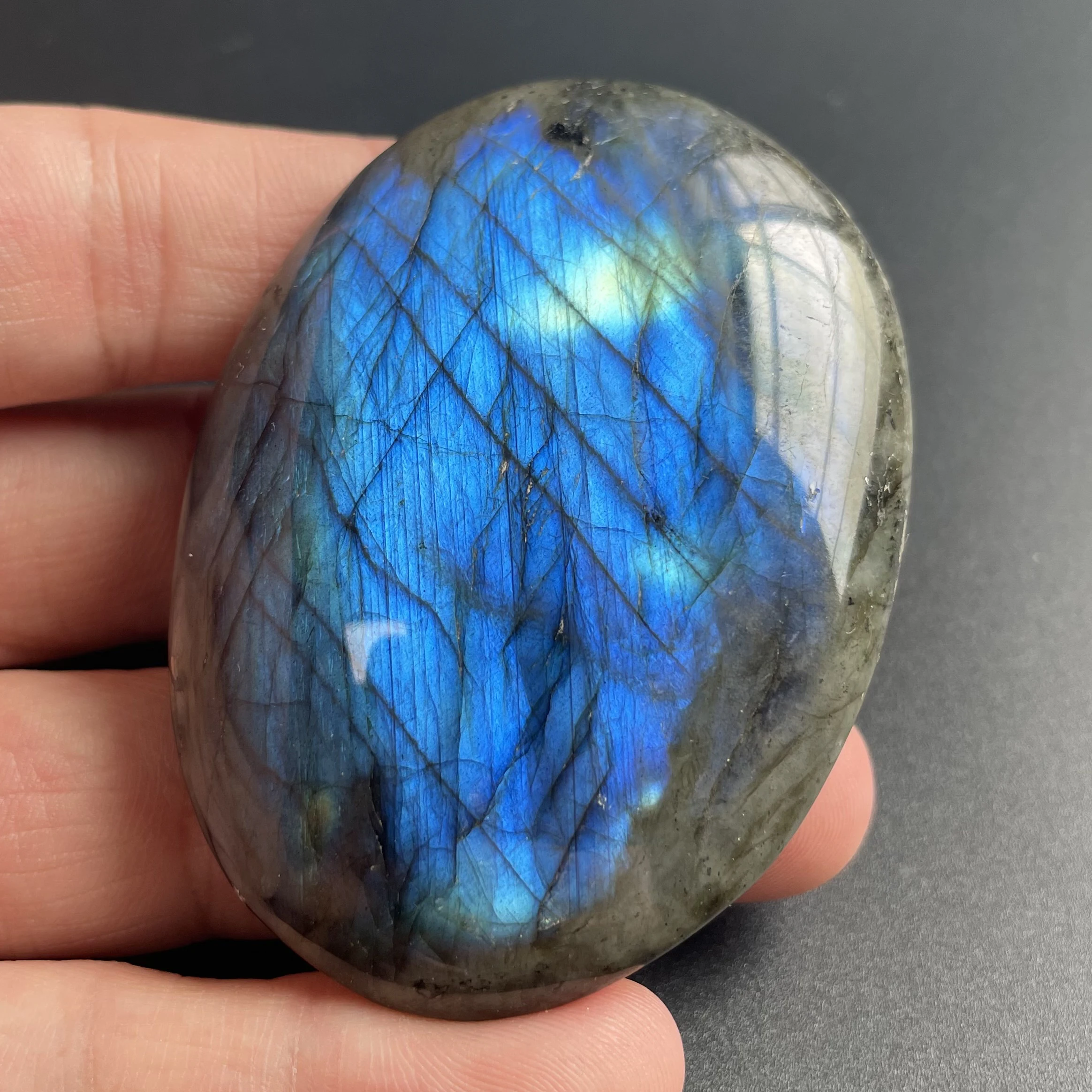 

97g Natural Crystal Labradorite Oval Quartz Polished Reiki Healing Exquisite Room Decor Moonstone Z145