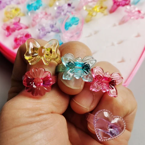 Детские кольца с цирконом 5 шт.