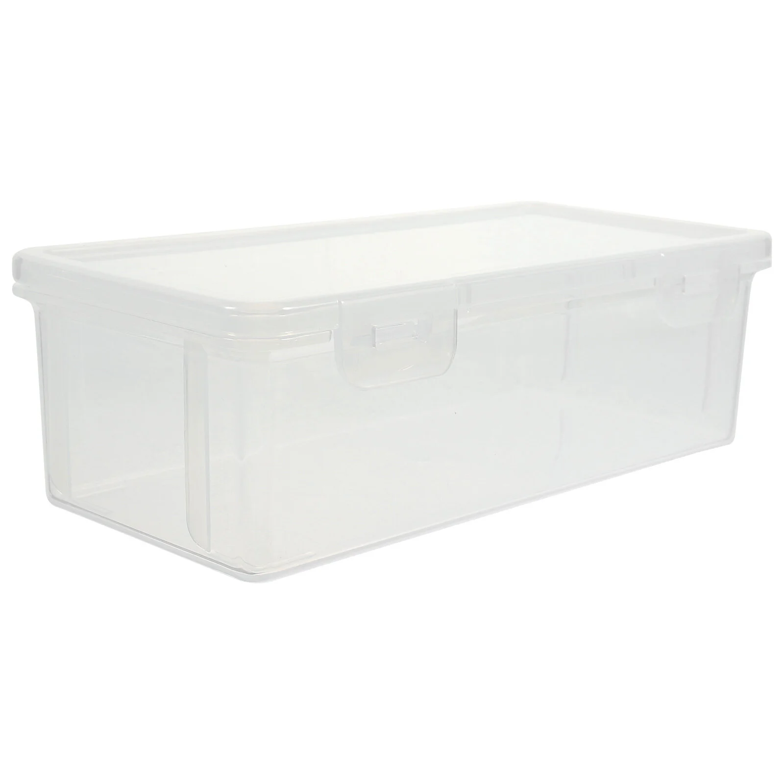 

Clear Plastic Organizer Bins Bread Storage Box Fridge Fruit Case Toast 19X9.5X6CM Food Fresh Keep Holder