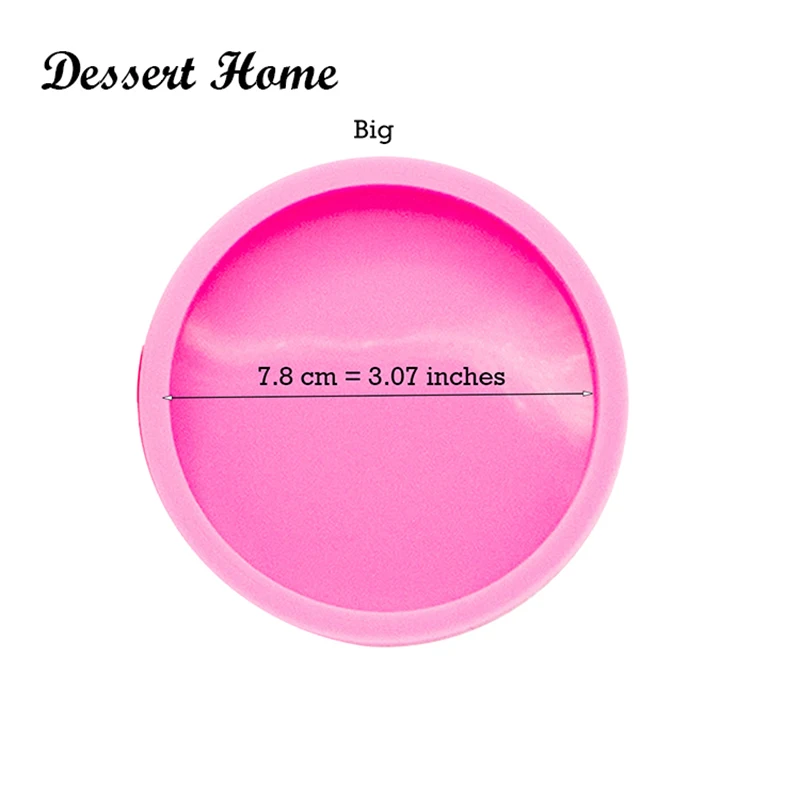 Силиконовая форма для эпоксидной смолы DY0270, 3/2.3 дюйма, круглая, розового цвета