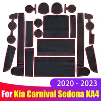 for kia carnival ka4 2020 2021 2022 2023 gate slot mat anti slip anti slip car door groove pads interior decoration acccessories