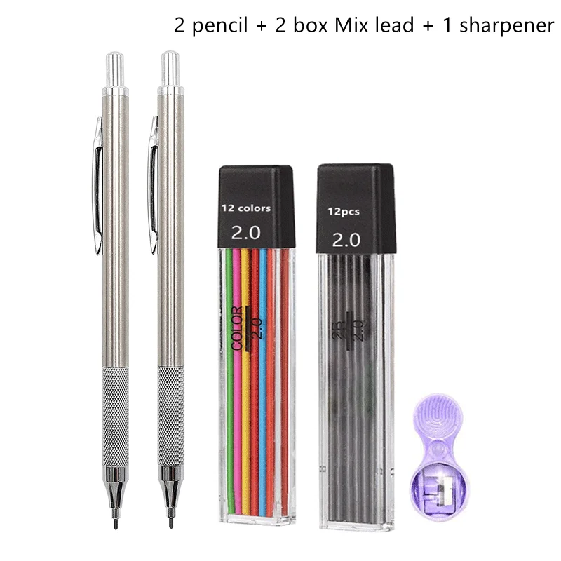 

Механические карандаши hopk 2.0 мм серебристые