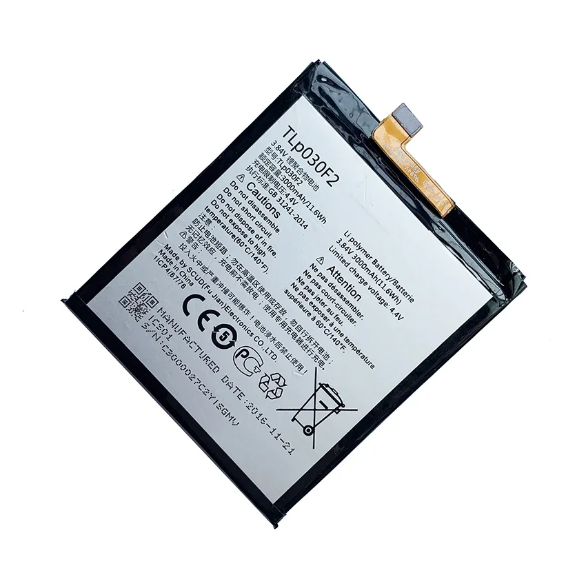 Оригинальный аккумулятор 3000 мАч TLP030F2 для телефона TCL Alcatel One Touch Idol 4S OT-6070 6070K BlackBerry