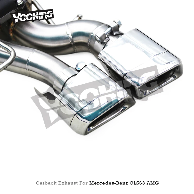 Фото Выхлопная система Custom Exhaust Pipes Muffler Witn Control для Mercedes-Benz CLS63 AMG 2007-2017, из нержавеющей стали, с клапанами, спортивная, Catback №5